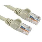 2 Meter Network Cable RJ45 Cat 5 Snagless Ethernet Gigabit Lead Beige New Sealed