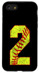 Coque pour iPhone SE (2020) / 7 / 8 Softball #2 Fast Pitch Love Softball Joueur préféré de la maman