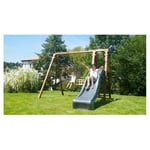 Portique balançoire avec toboggan- Bois - H2,24m PRUNE  