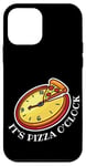 Coque pour iPhone 12 mini Horloge Pizza Temps Mangez Plus De Pizza Fun Horloge