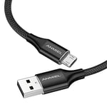 ANMIEL Micro USB Cable 3M 2.4A Fast Charging Nylon Braided USB Charger Lead,Android Charger Cable for Amazon Kindle, Kindle Fire, Fire HD Tablets Samsung Galaxy S7/S6/S5 J7 More Android Devices