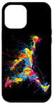 Coque pour iPhone 12 Pro Max Splash d'action coloré pour les amateurs de basket-ball