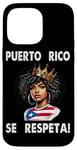 iPhone 14 Pro Max Puerto Rico Se Respeta Afro Boricua Crown Queen PR Flag Case