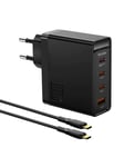 Mcdodo Wall charger GAN 3xUSB-C + USB 100W + 2m cable (black)