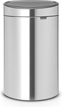 Brabantia - Touch Bin New Recycle 10 + 23L, Acier Mat Anti-Trace de Doigts