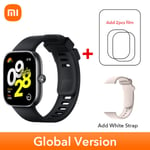 Varastossa Global Version Redmi Watch 4 Smart Watch Ultra Large 1,97 Tuuman Amoled-Näyttö 20 Päivän Akunkeston Tuki 5-Järjestelmä_Black N White Strap