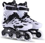 YDL Inline Skates for Adults Men and Women High Performance Adult Single Row Skates Professional White Speed Roller Skates for Children Beginner and Teen (Color : White-c, Size : 8.5UK)