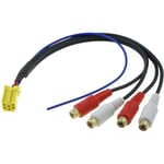 Adnauto - Faisceau autoradio ISO3 mini iso jaune vers rca Ampli - rajouter 1 ampli sur 1 poste origine