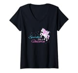 Womens Sparkle Like A Unicorn Magic Dreams V-Neck T-Shirt