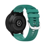 Bracelet pour Samsung Galaxy Watch Active 2 40mm Silicone Texturé et Ajustable - Vert Foncé