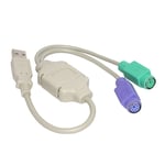 USB to 2 X PS/2 Keyboard Mouse Adaptor Converter Cable - SENT TODAY