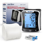 SEJOY Digital Blood Pressure Monitor Wrist Automatic Voice Backlit Cuff Machine