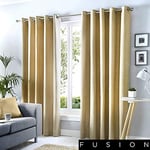 Fusion Sorbonne Paire de Rideaux à œillets 100% Coton, Naturel, 66" Width x 72" Drop (168 x 183cm)