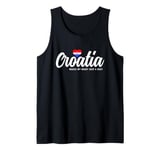 Croatian Souvenirs Makes My Heart Skip A Beat I Love Croatia Tank Top