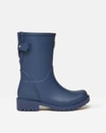 Joules Womens Wistow Adjustable Mid Calf Wellington Boots - Navy - Size UK 6