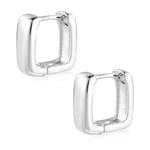 ALEXCRAFT Boucles d'oreilles Femme Argent 925 Boucles d'oreilles Femme Creole Argent Epaisse Boucle d'oreille Creole Argent Creole Femme Argent 925 Petite