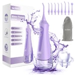 SEJOY Water Flosser Cordless Dental Oral Irrigator for Teeth Cleaner 8 Jet Tips