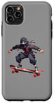 Coque pour iPhone 11 Pro Max Skateboard Ninja Cool Skateboard Simple Skater Fun Fan