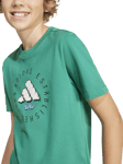 adidas Kids' Cotton Jersey Fun T-Shirt, Bold Green