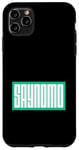 Coque pour iPhone 11 Pro Max Sarcelle Aqua Saynomo (Say No More) Bleu sarcelle Aqua Graphic