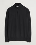 Morgano Extra Fine Merino Wool Half-Zip Black