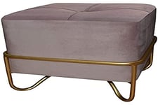 Banquette Dkd Home Decor Rose Polyester Mousse métal doré Bois MDF 42 x 42 x 38 cm