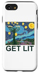 iPhone SE (2020) / 7 / 8 Get Lit Happy Hanukkah Menorah Candles Candelabrum Hebrew Case