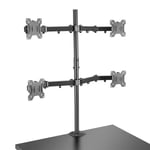 Quad Display Bracket with Pole and Desk Clamp