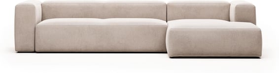 Blok, Chaiselong sofa, Højrevendt, beige, H69x330x174 cm, stof