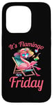 Coque pour iPhone 15 Pro Citation amusante des flamants roses It's Flamingo Friday