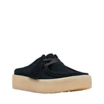 Clarks Wallabee Cup LO 26168643 Womens Black Suede Mules Slippers Shoes