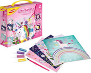 Joustra-J41800 Licorne Kit créatif et Bricolage « Glitter Art », J41800, Multicolore, Centre