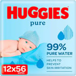 Huggies Pure, Baby Wipes, 12 Packs (672 Wipes TotalL) 99 Percent Pure WateR