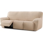 ECOMMERC3 Housse de canapé Relax Pieds Ensemble 3 x 3 Super élastique - Housse de canapé Beige Adaptable et Respirante pour canapés Chester et Klippan