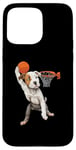 iPhone 15 Pro Max Vintage Pitbull Dog Playing Basketball Dog Sports Game Lover Case