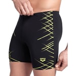 Arena Straight Lines Swim Mid Jammer Homme Noir