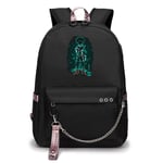 Qwhone Anime My Hero Academia Sac à Dos Cartable Teenager Sac à Dos D'ecole Loisir Sac à Dos Fille Unisexe Izuku Midoriya Deku Hero Academia Enfants avec USB Ports,Black 1