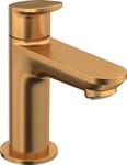 Duravit Robinet sur pied Wave (hauteur du bec 77 mm), mitigeur de lavabo eau froide, robinet d'eau froide, bronze brossé