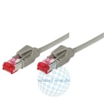 Tecline Câble Ethernet de catégorie 6a a Gris 1,5 m