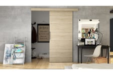 Nemanja Skyvedør 86x205 cm - Eik garderobe Beige,Natur