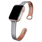 Bracelet en Cuir Compatible avec Apple Watch Bracelet 41mm 40mm 38mm, Femme Bracelet Remplacement pour Apple Watch SE/Series 9/8/7/6/5/4/3/2/1