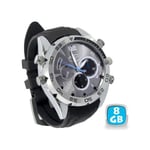 Montre caméra espion Full HD 1080p vision nocturne USB 8 Go élégance