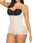 YIANNA Body Sculptant Femme Gainant Invisible Gaine Ventre Plat Amincissante Shapewear Bodysuit Fajas Colombianas Reductoras Corset Minceur Beige, 7200 Size 2XL