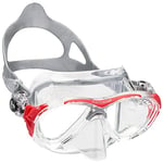 Cressi Eyes Evolution Crystal Masque de Plongée/Chasse sous-Marine (Fabriqué en Italie) - Clear/Rouge