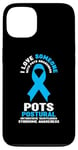 Coque pour iPhone 13 Sensibilisation bleu clair - I Love Someone With POTS Awareness