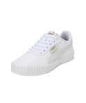 PUMA Femme Carina 2.0 Logobsession Basket, Blanc Gold, 36 EU