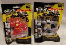 2x Heroes of Goo Jit Zu Minis DC Toy Gift Batman, Flash Figures