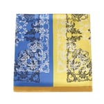 UNJ Summer Cotton Print Hijab Scarf For Women Elegant Ladies Scarfs Poncho Shawl Thin Stoles,Yellow,135X135M