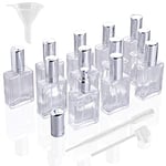 YU FENG Lot de 12 flacons vaporisateurs rechargeables en verre avec entonnoirs et pipettes pour parfum, lotion, huile essentielle