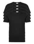 4Pk Basic Tee S/S Tops T-shirts Short-sleeved Black Lindbergh